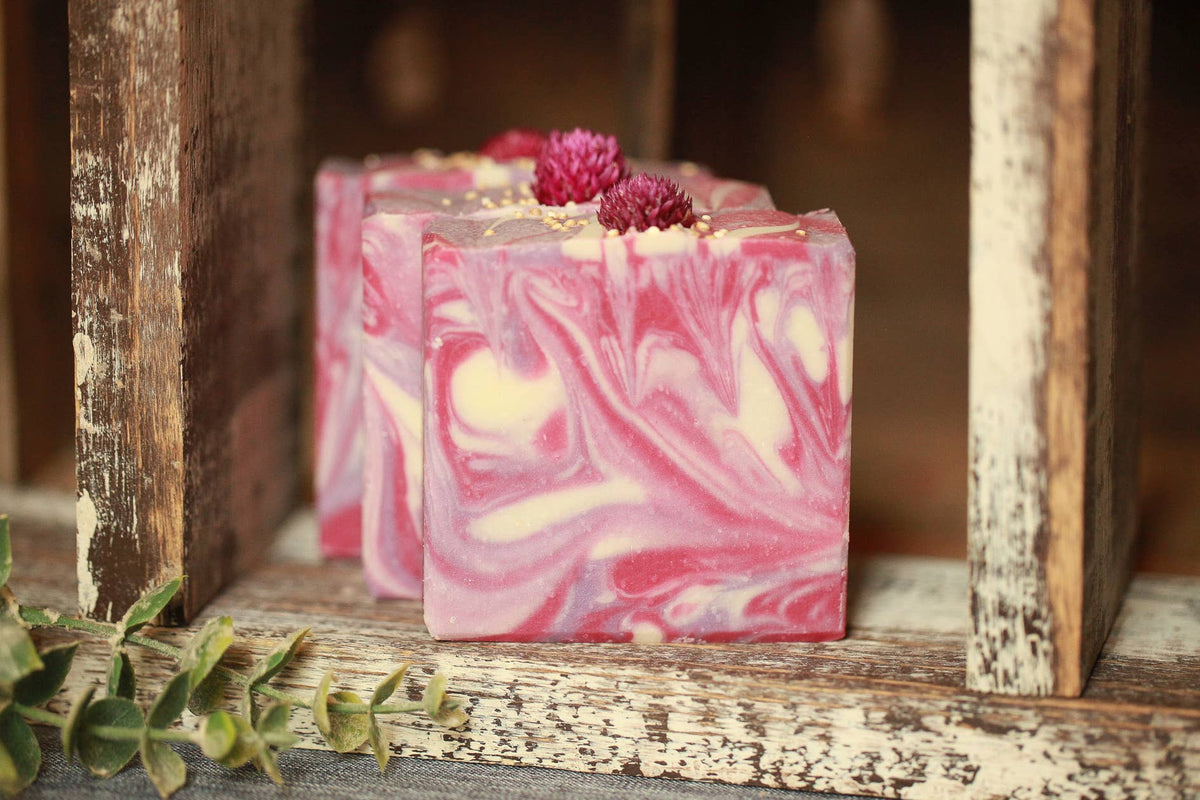 Black Raspberry Vanilla Cold Process Bar Soap, 4 oz.