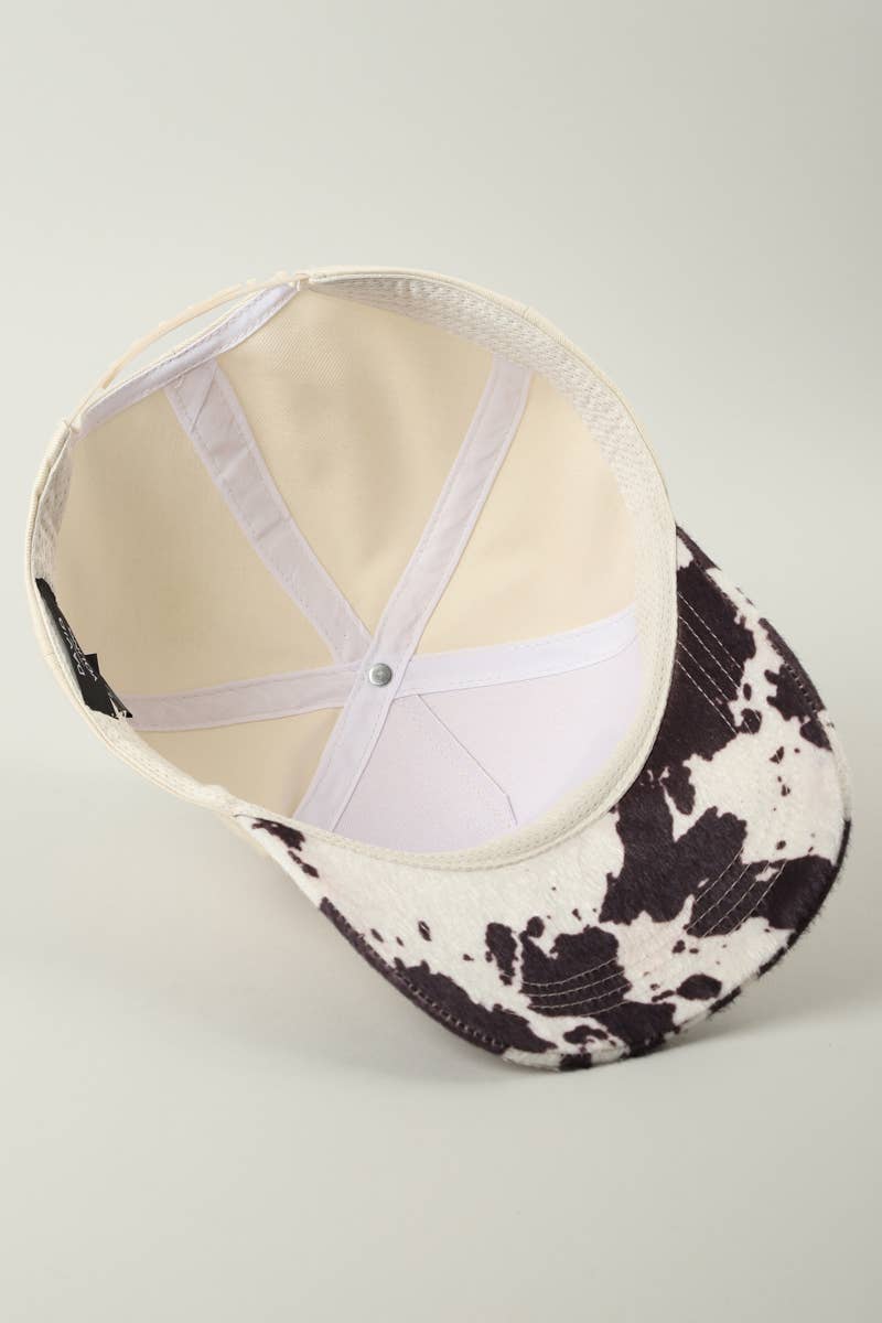 Howdy Darlin' Embroidered Patch Animal Print Trucker Hat