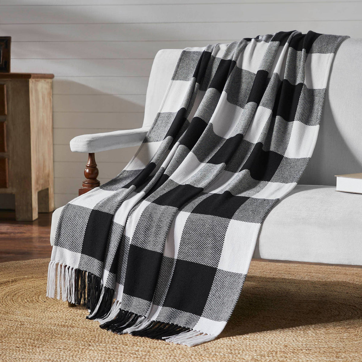 Black Buffalo Check Throw Blanket 50x60 Farmhouse