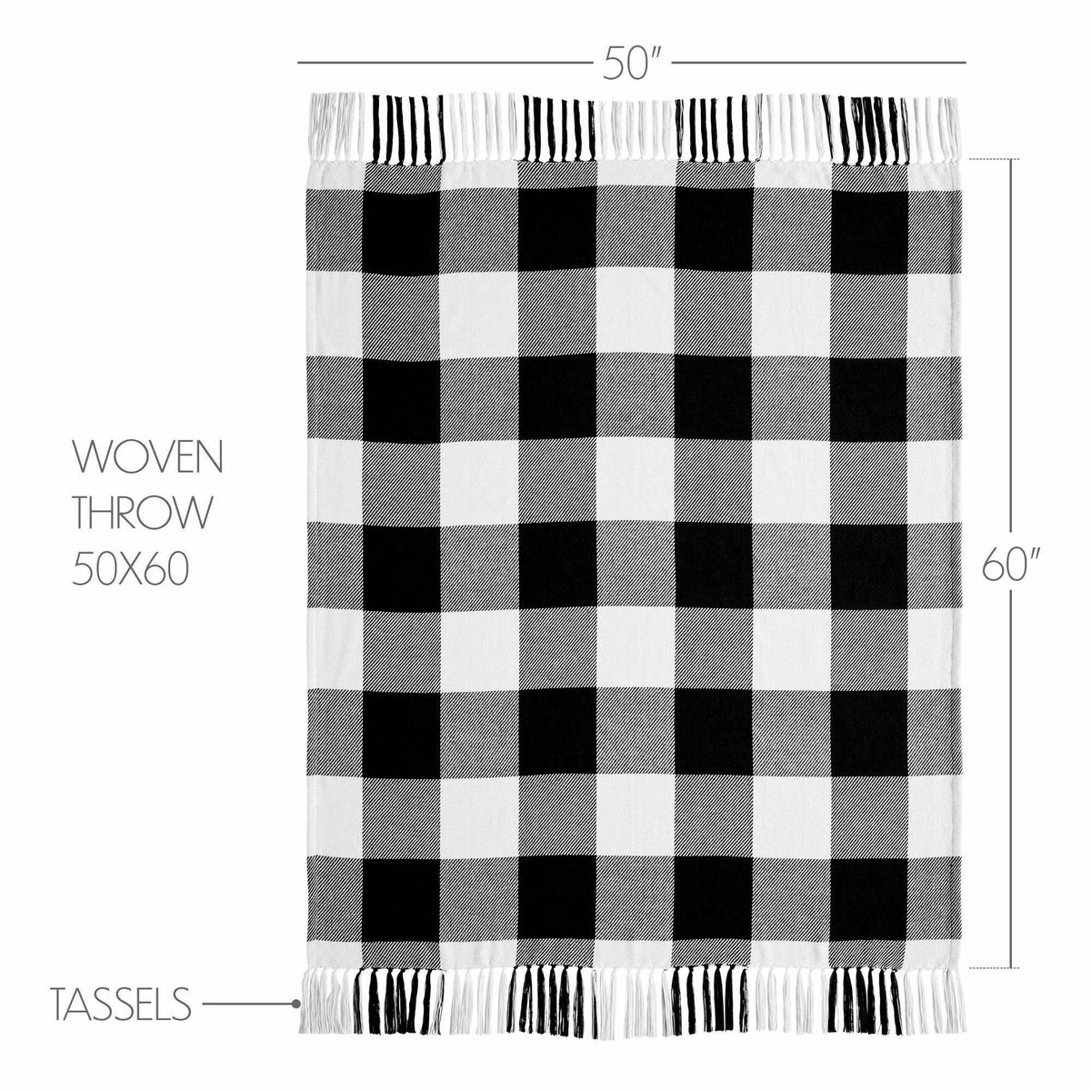 Black Buffalo Check Throw Blanket 50x60 Farmhouse