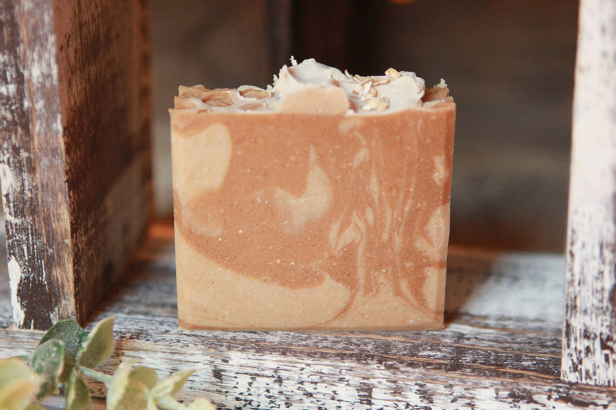 Oatmeal, Goats Milk &amp; Honey Cold Process Bar Soap, 4 oz.
