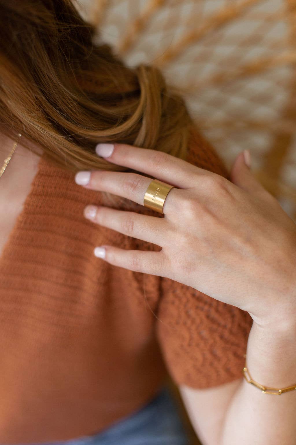 14K Faith Over Fear Ring
