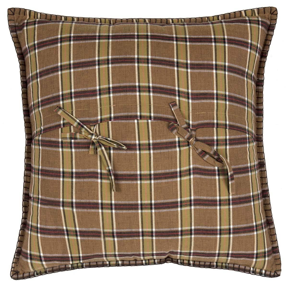 Applique Bear Throw Pillow Wyatt Rustic Decor 18”