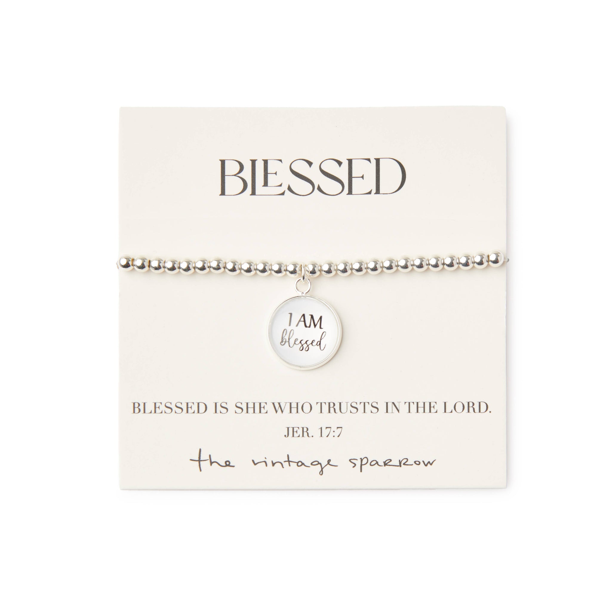 I AM Blessed Silver Bracelet