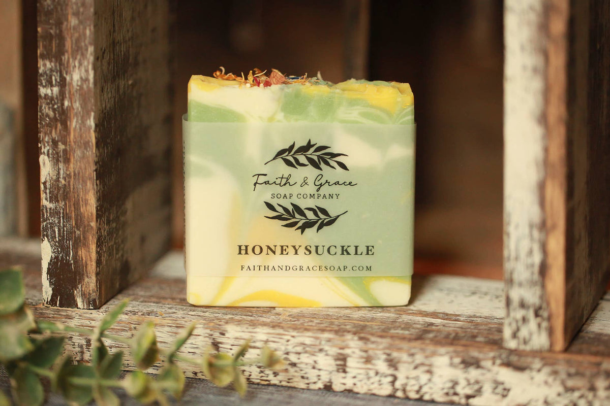 Honeysuckle Cold Process Bar Soap, 4 oz.