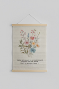 Psalm 61:2 Floral Fabric Wall Art