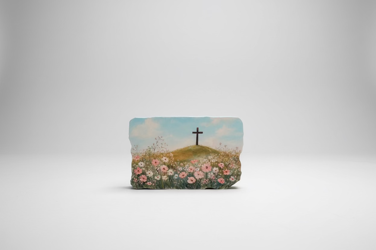 Grace in Bloom Hand-Painted Cross Art