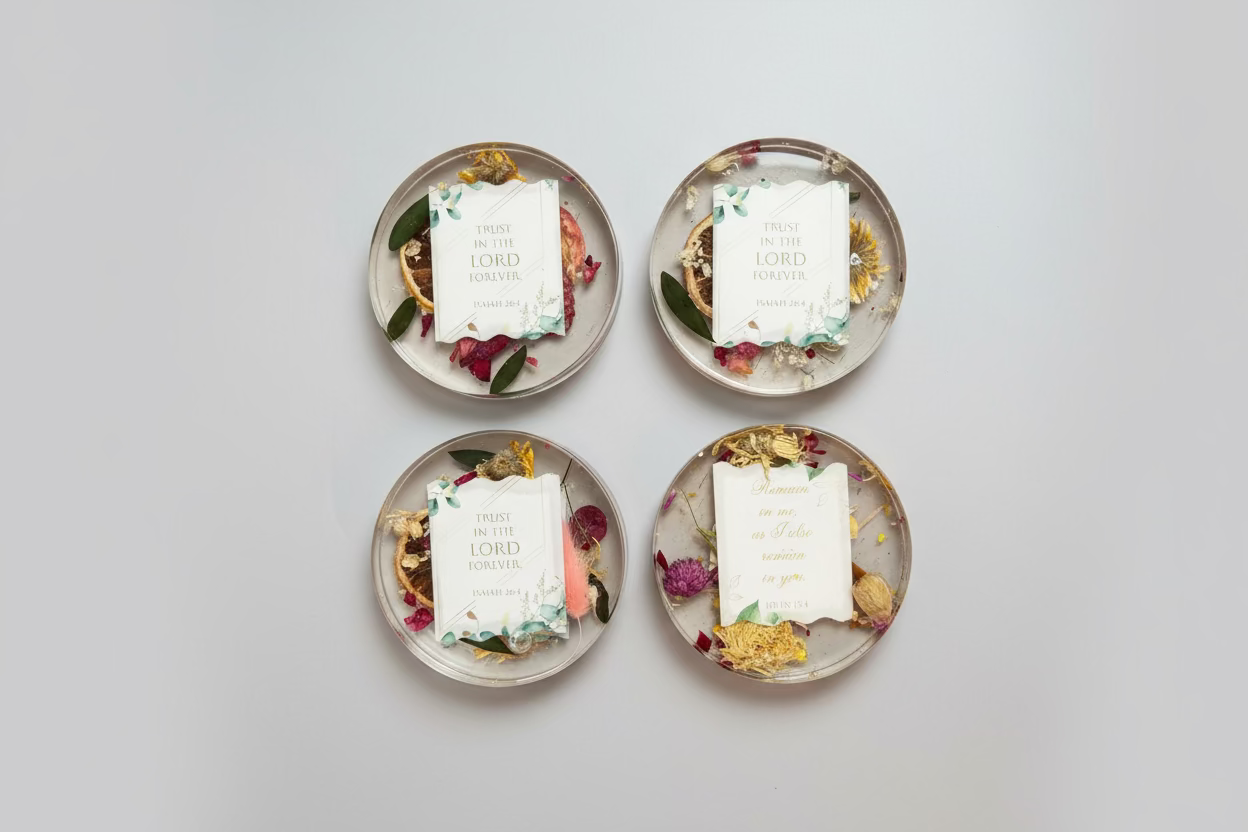 Grace in Bloom Bible Verse Coasters