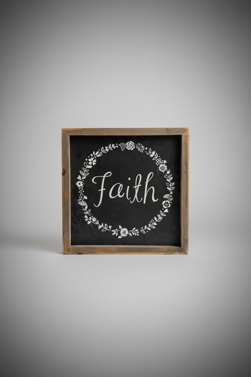 Faith Blooms Framed Farmhouse Sign