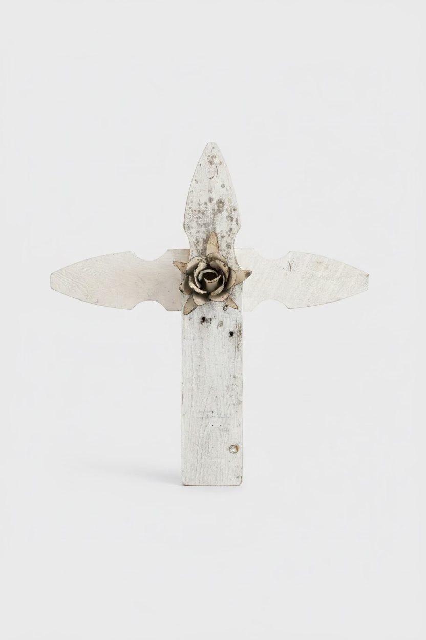 Antique Shabby Chic Heirloom Cross Wall Accent