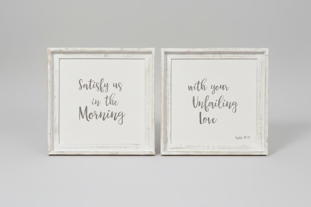 Unfailing Love Scripture Wall Art Set – Psalm 90:14