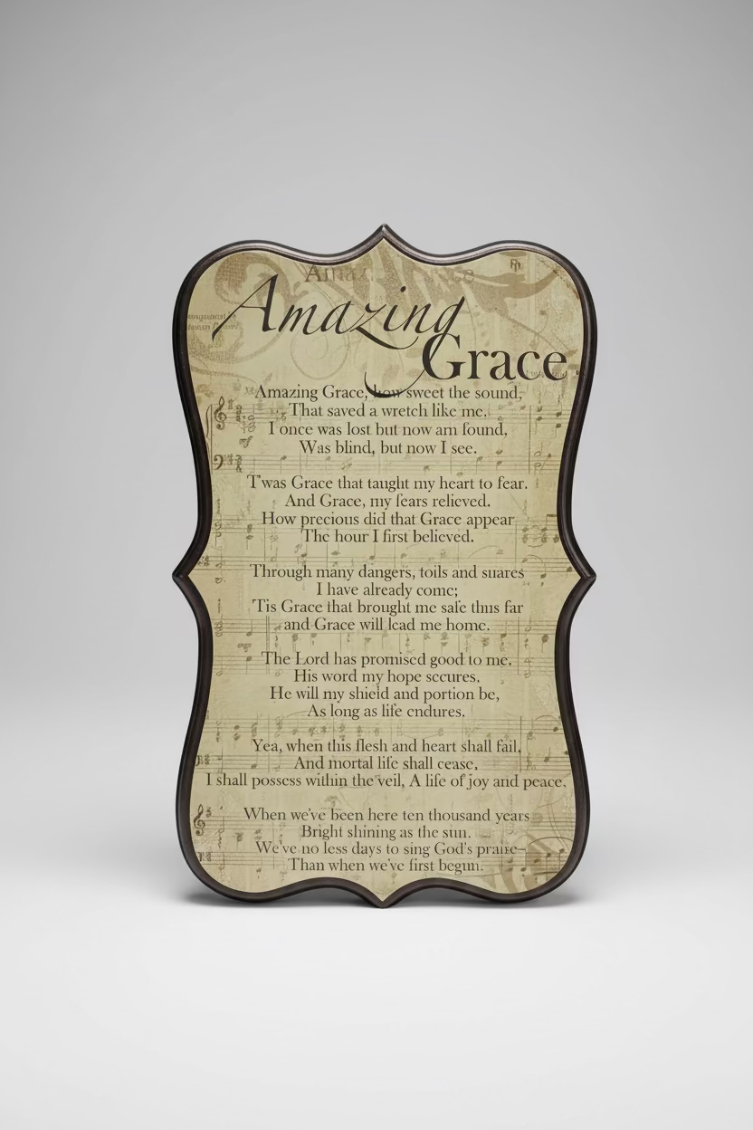 Amazing Grace Hymn Wall Art