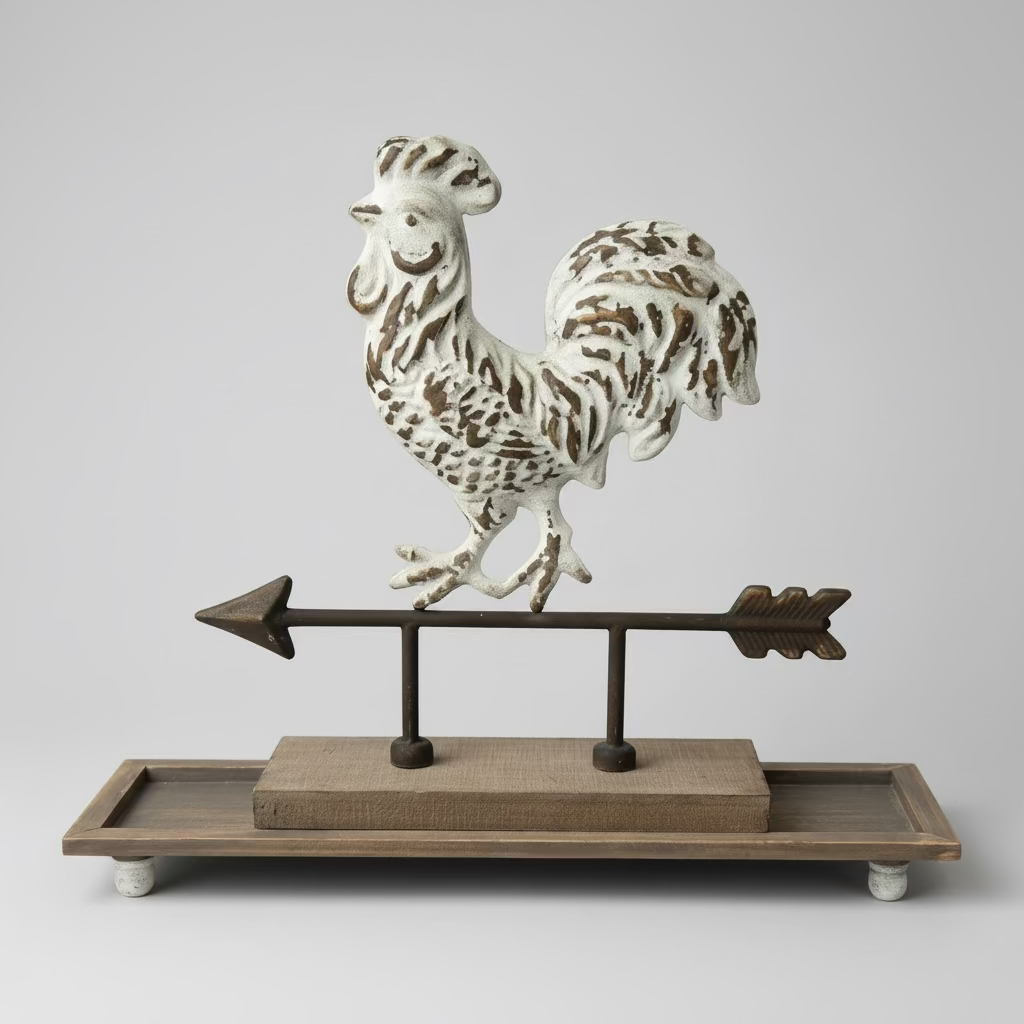Rustic Rooster Weather Vane Tabletop Décor