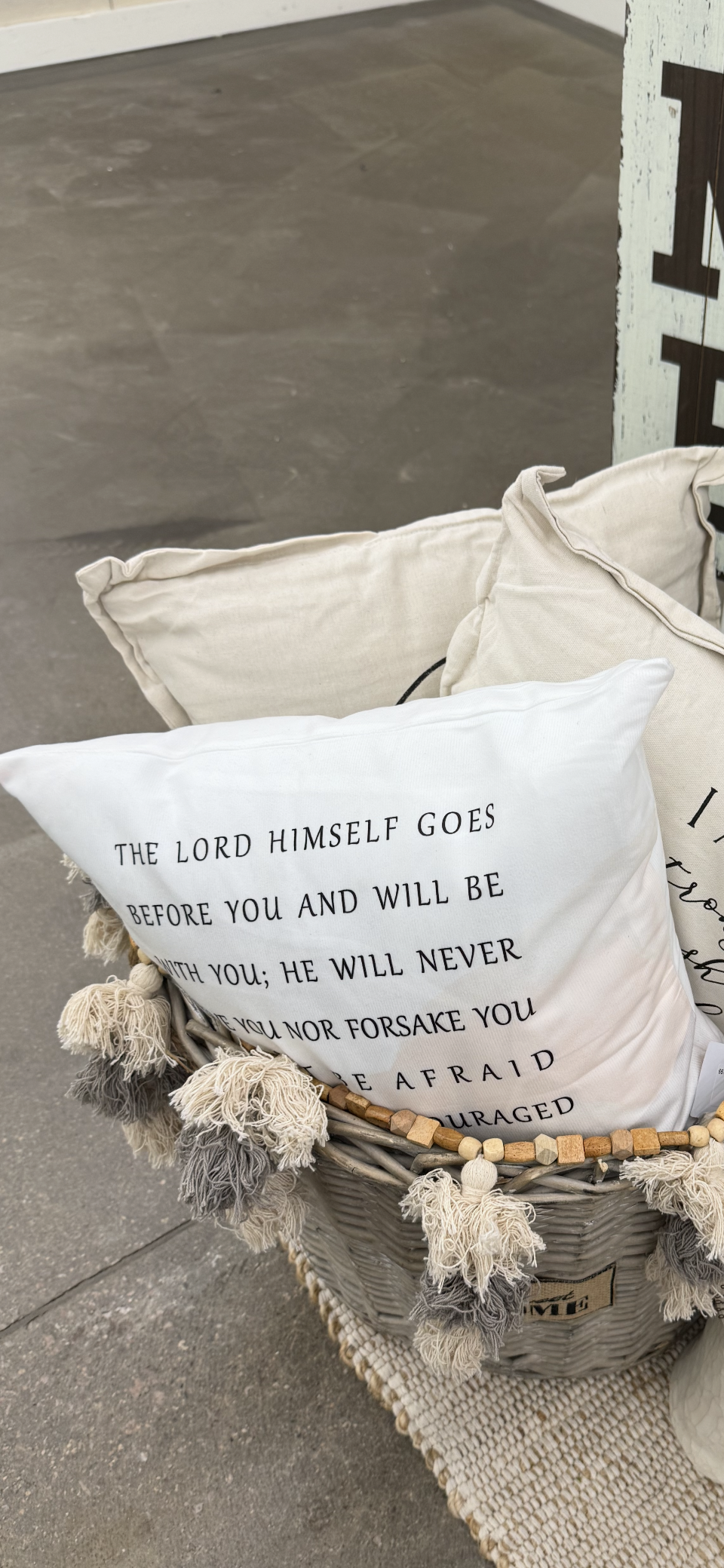 Deuteronomy 31:8 Throw Pillow