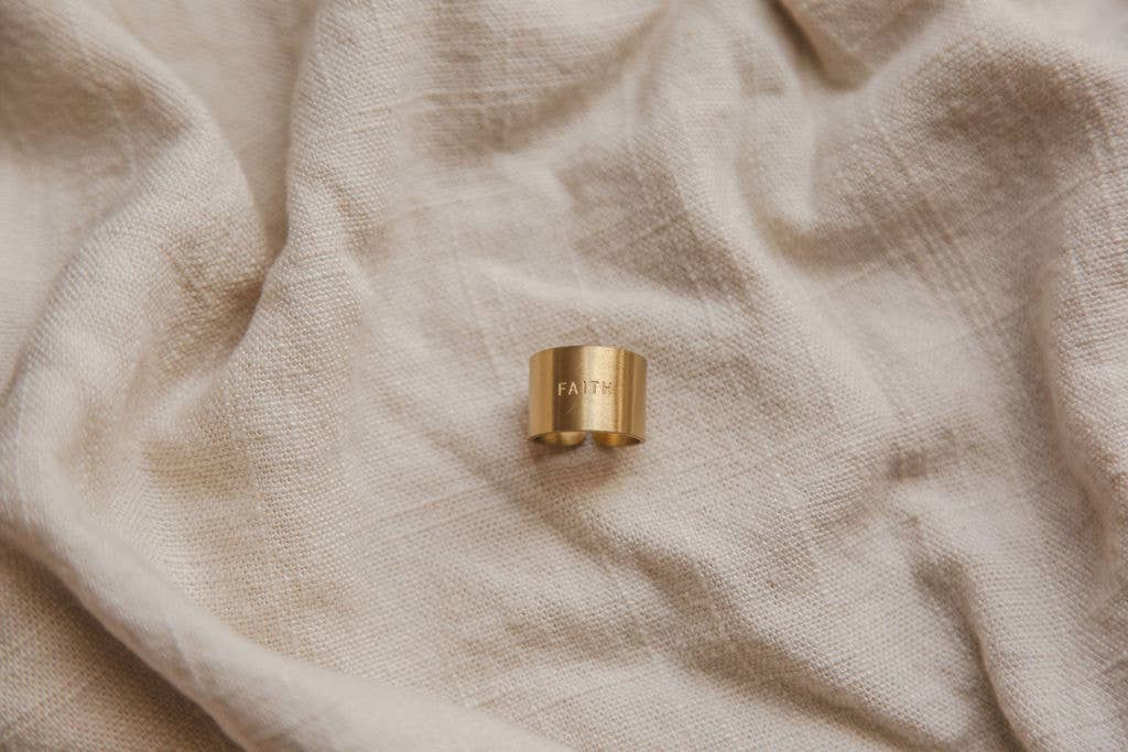 14K Faith Over Fear Ring