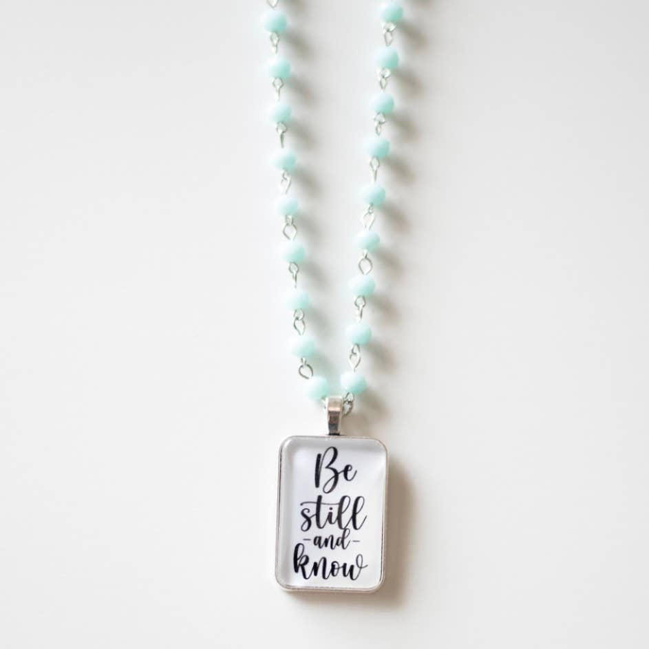 Be Still &amp; Know Beaded Necklace