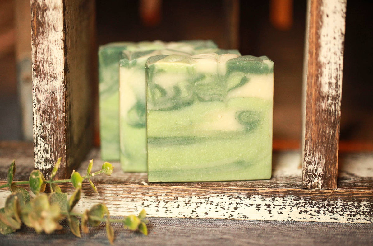 Eucalyptus &amp; Spearmint Artisan Bar Soap, Luxury Shea Butter