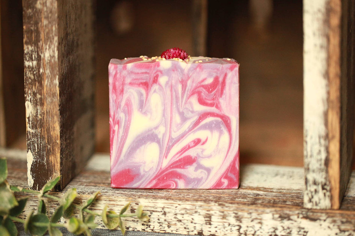 Black Raspberry Vanilla Cold Process Bar Soap, 4 oz.